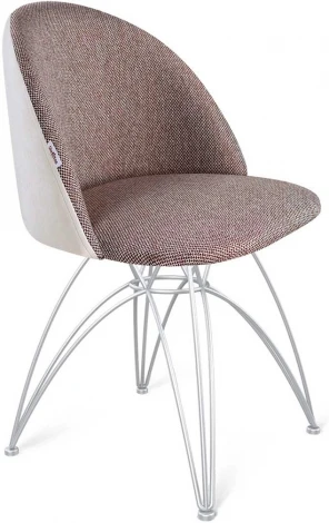 Стул Sheffilton SHT-ST35-3/S112 тростниковый сахар/зефирный/хром лак от фабрики Sheffilton
