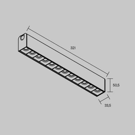 Трековый светильник модульный низковольтный светодиодный 24V 12W 3000K Maytoni Technical Points TR237-1-12W3K-B