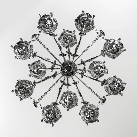 Подвесная люстра Eurosvet Teodore 10103/12 хром/дымчатый хрусталь Strotskis