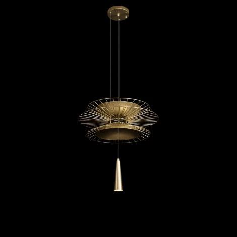 Подвесной светильник Loft It Star 10141B/400 Gold (220V, на тросе, круглые, летающая тарелка)