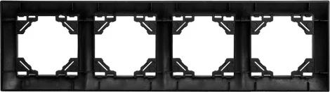 Рамка на 4 поста (черный) Stekker Эрна Элегант 49664