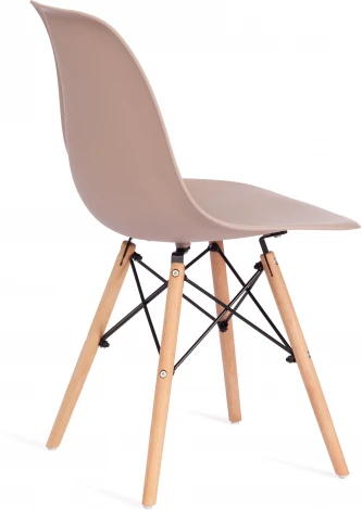 Обеденный стул Tetchair CINDY (Дерево бук,Металл,Пластик/Бежевый)