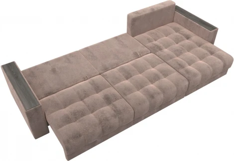 Диван угловой с декором Лига-049 НПБ Лонг Лига Диванов (Велюр) арт.128310