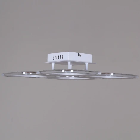 Потолочная люстра светодиодная на штанге с пультом регулировкой цветовой температуры, яркости и ночным режимом Reluce 09826-3.3-04 WH (220V)