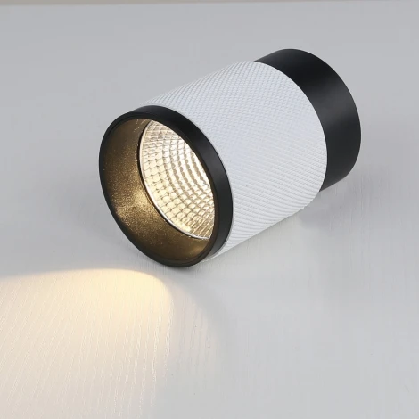 Точечный накладной светильник iLedex Delta 1955-10W-3000K-36 BK+WH (220V, круглые)