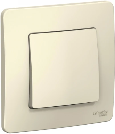Выключатель встраиваемый одноклавишный (молочный) Systeme Electric Blanca BLNVS010602