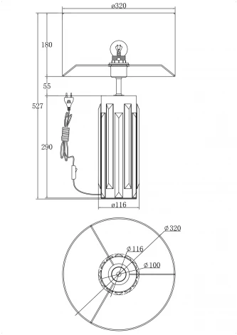 Настольная лампа Muse MOD304TL-01CH Maytoni