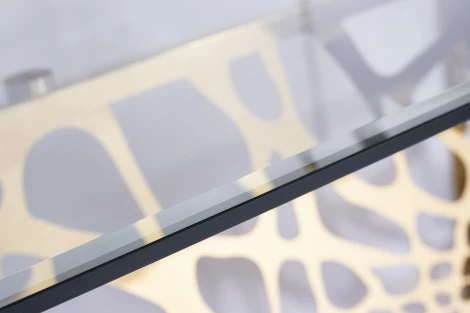 GY-8514STOL/OB Стол обеденный стекло прозр/золото 240*110*74,5см Garda Decor