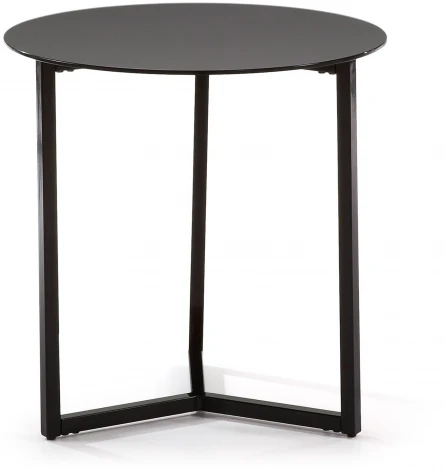 Журнальный стол La Forma (ex Julia Grup) Raeam (Черный/ Сталь,Стекло,Металл)