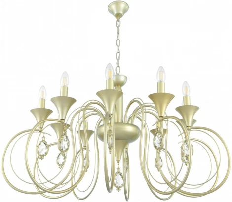 Подвесная люстра Arte Milano AM349920 349920/10 CG (220V, подвески, на цепи, подсвечник, свеча)