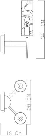 Бра Divinare Sham 4505/17 AP-2 (220V)