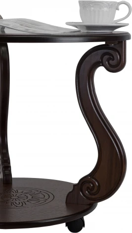 Стол журнальный Грация (С) на колесах темно-коричневый от фабрики Mebelik