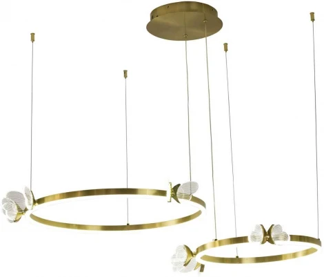 Подвесной светильник светодиодный AM Group MARIPOSA SPD400+600 POLISHED GOLD (220V, на тросе, бабочки)