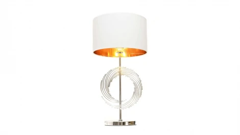 Интерьерная настольная лампа Lumina Deco Fabi LDT 5531 CHR+WT