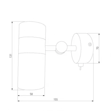 Спот Eurosvet Viero 20096/1 черный/золото (220V, выключатель)