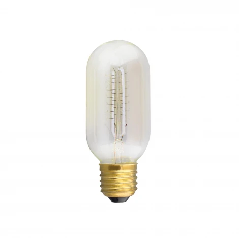 T4524C60 Ретро лампочка накаливания Эдисона цилиндрическая прозрачная E27 60W lm 2600K теплое желтое свечение Citilux Эдисон T4524C60