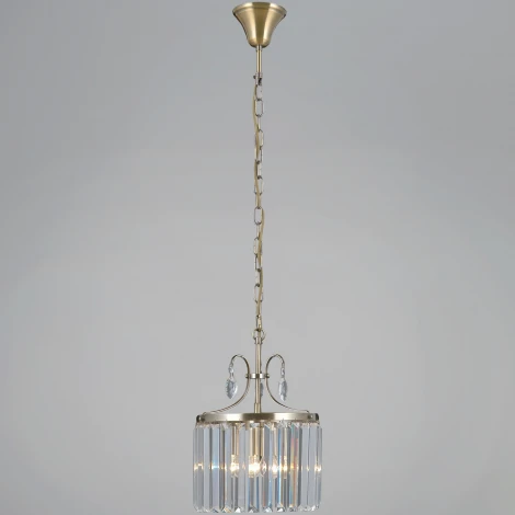 Подвесная люстра ILLUMICO IL3519-3PSQ-24 AB LYRA (220V, хрусталь, на цепи)