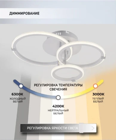 Потолочная люстра Seven Fires Sindi SF5054/3C-WT-CR