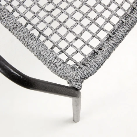 Стул уличный La Forma (ex Julia Grup) Ellen (Серый/ Металл,Веревка)