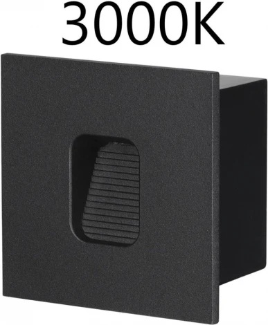 Подсветка для лестниц встраиваемая Odeon Light Vitty 6650/1WL3 черный/металл IP65 LED 1W 3000K 220V