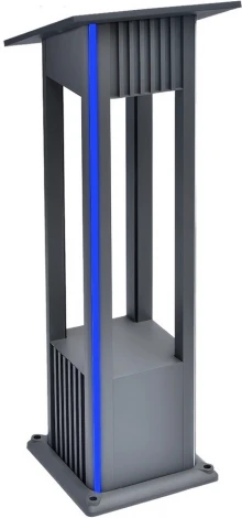 Наземный уличный светильник с солнечной батареей, с декоративной синей подсветкой Kink Light 09206-F,16(05) (LED, IP65)