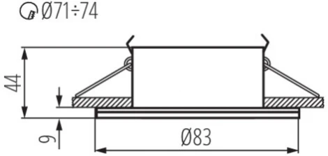 Встраиваемый точечный светильник Kanlux QULES 26306 (220V, круглые, IP44)