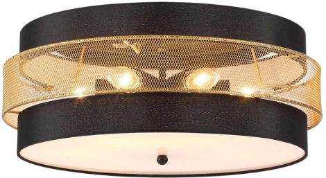 Потолочный светильник круглый Lumion Animaisa 8003/6C черный/черный, золотой металл/металл, текстиль Е27 6*60W 220V (круглые)