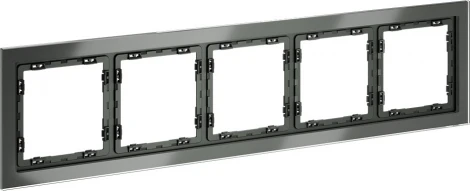 Рамка на 5 постов (титан, стекло) Voltum S70 VLS110506