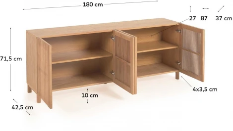 Буфет La Forma (ex Julia Grup) Beyla (Дерево,Меламин,Дуб,Шпон дуба)