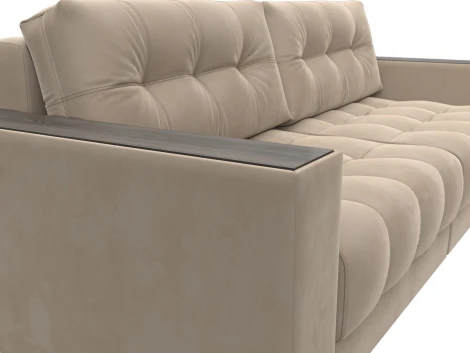 Диван прямой с декором Лига-049 НПБ Лига Диванов (Велюр) арт.128387