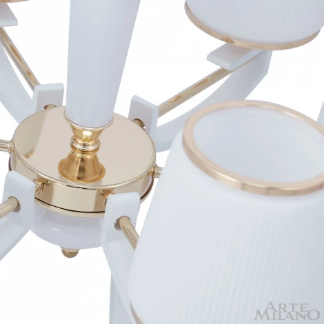 Подвесная люстра Arte Milano Florentia-2457 302457/6 Wh/Gd (220V, на цепи)