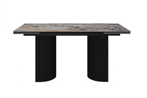 Стол DikLine EKD160, Керамика Venetian Brown Light глянец (К4), опоры черные (2 уп.) 00-00082825