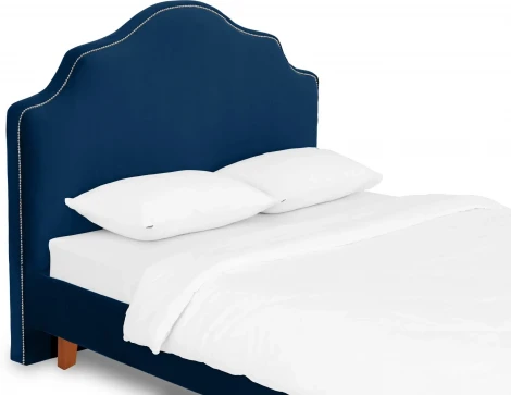 Кровать Queen II Victoria L 1600 ОГОГО (арт.663247), (Ткань/Синий)