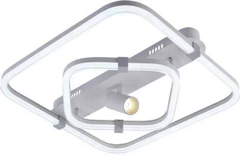 Потолочная люстра со спотом Escada Factor 10280/2LED 62+3Вт, металл/акрил, хром (регулировка яркости, 220V, пульт управления)