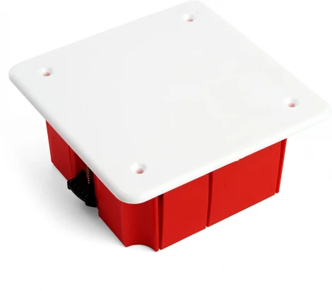 Коробка монтажная для полых стен с пластиковыми зажимами и крышкой Stekker 49007