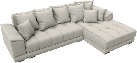 Диван угловой НордСтар правый угол (Бежевый/Рогожка) Лига Диванов арт.122927