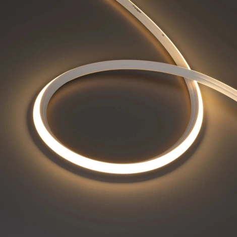 Светодиодная лента герметичная MOONLIGHT-3D-X544-10x10mm 24V Warm3000 (8 W/m, IP67, 5m, wire x1) (Arlight, Вывод боковой) 055190