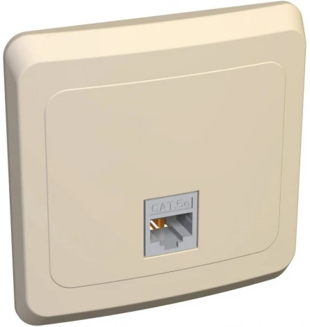 Розетка встраиваемая Ethernet RJ-45 (Кремовый) Systeme Electric Etude KOMC-001K