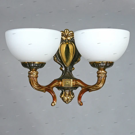 Бра Ambiente by Brizzi Toledo, 2 плафона, бронза с белым