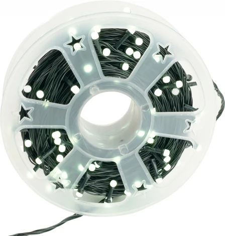 Светодиодная гирлянда на бобине линейная 50м + 3м 5000К, c питанием от сети, зеленый шнур Feron CL98 51437