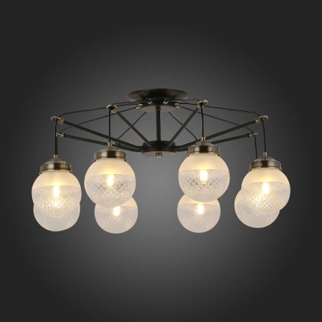 Потолочная люстра на штанге Evoluce Stricce SLE110302-08 (220V, шарики)