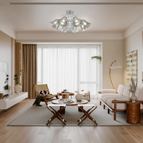 Потолочная люстра на штанге Arte Milano AM340800 340800/8 CR (220V)