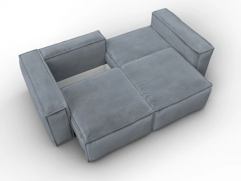 Диван прямой Лига-081 НПБ (ДСП/Пластик/Велюр/Серый) Лига Диванов 134137
