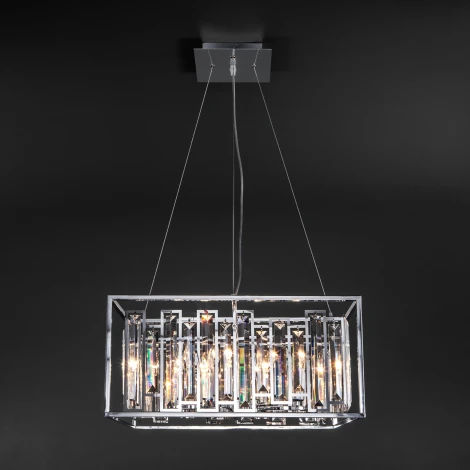 Подвесная люстра Bogate's Cella 312/6 Strotskis (220V, хрусталь, на тросе)