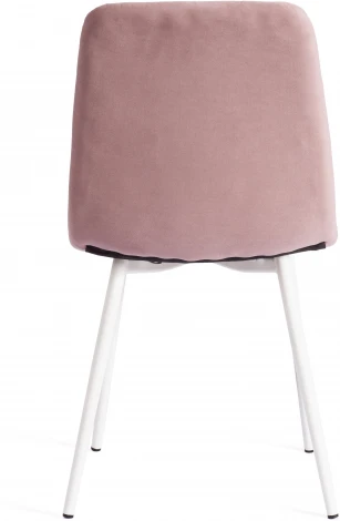 Стул CHILLY MAX / 1 шт. в упаковке (Велюр,Металл  /Розовый,Белый)