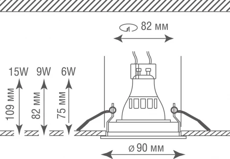 Встраиваемый светильник Donolux Saturn DL18412/01TSQ White (220V)