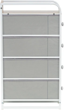 Комод Leset Ноа 4 ящ. узкий (Сталь,Искусственный лен/Светло-серый) арт.2500000225550