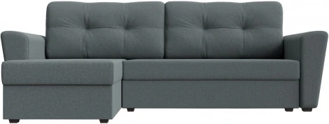 Диван угловой Амстердам Лайт левый угол (Серый/Рогожка) Лига Диванов арт.121169L