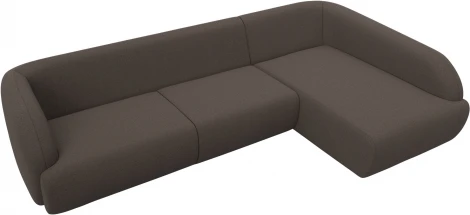 Диван угловой Лига-041 правый угол (Коричневый/Рогожка) Лига Диванов арт.124714