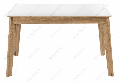 Стеклянный стол Woodville Арья белый / дуб монтана 462109